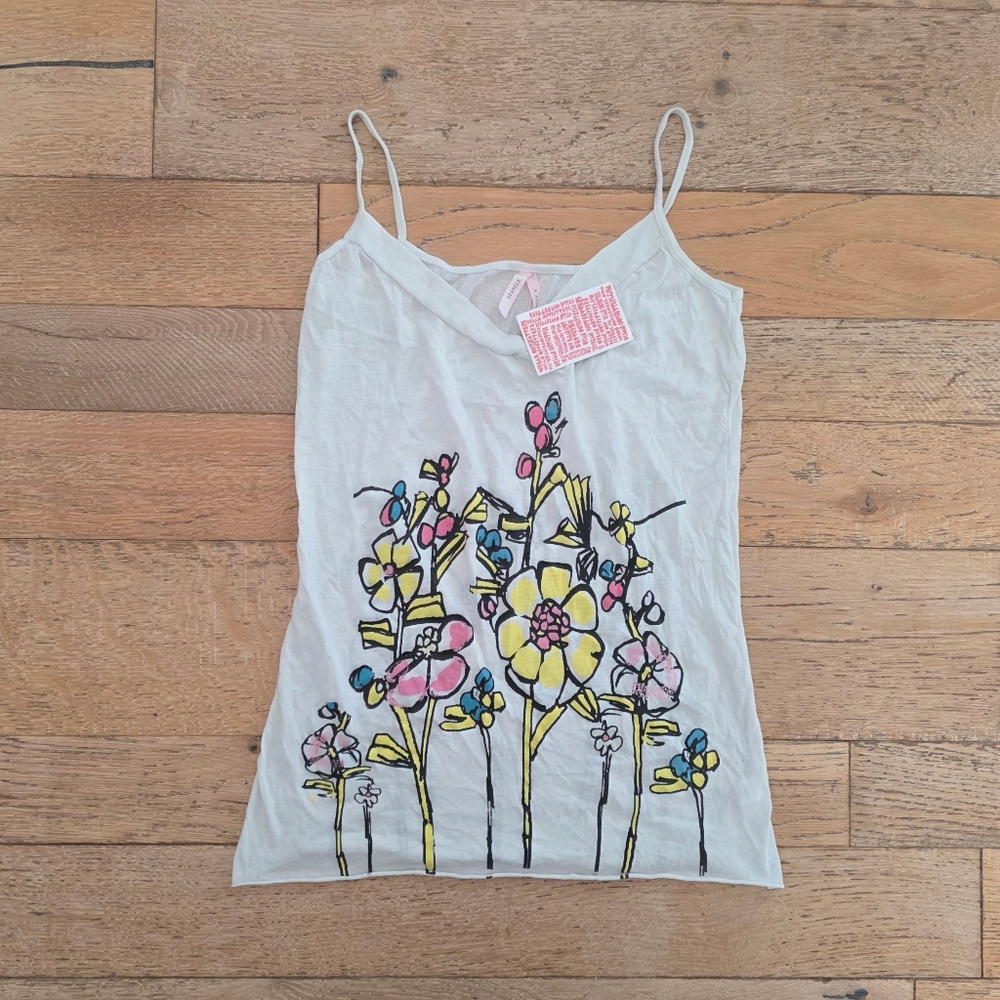 2000's Vintage Urban Outfitters Floral Print Tank y2k fairycore coquette USAmade
